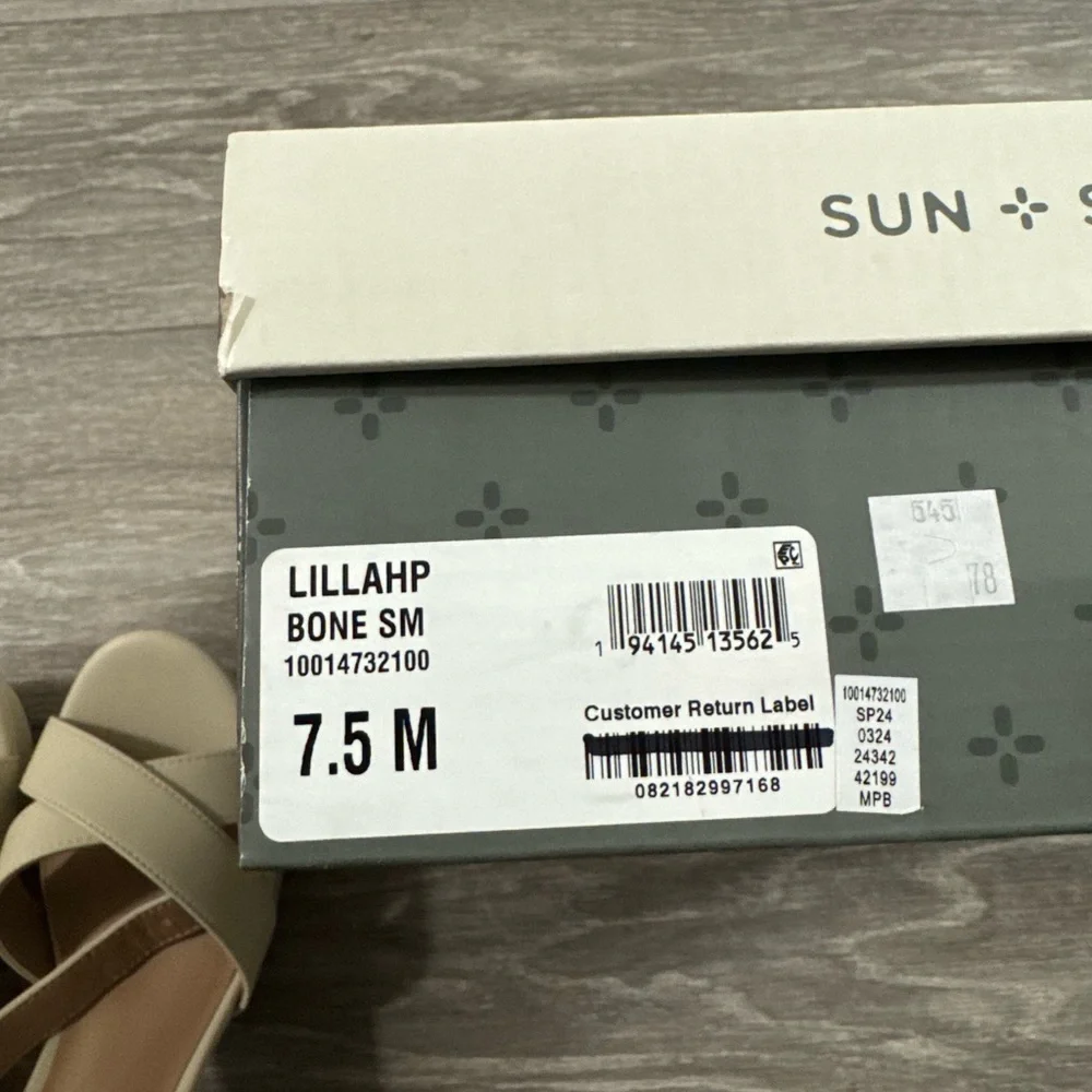 Sun + Stone Lillah Block heel Platform Dressy Sandals in Bone